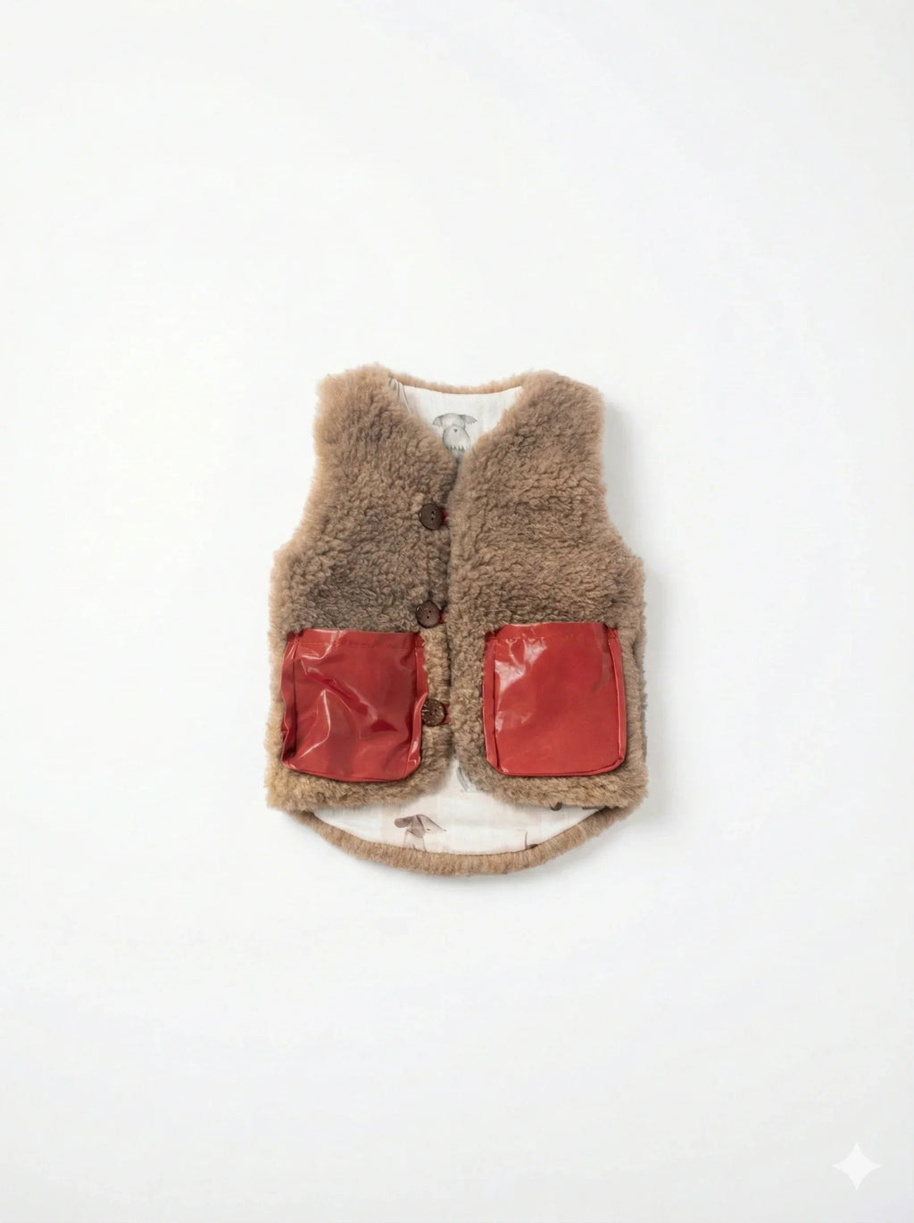 Baby/Kid Virgin Wool Vest - Brown