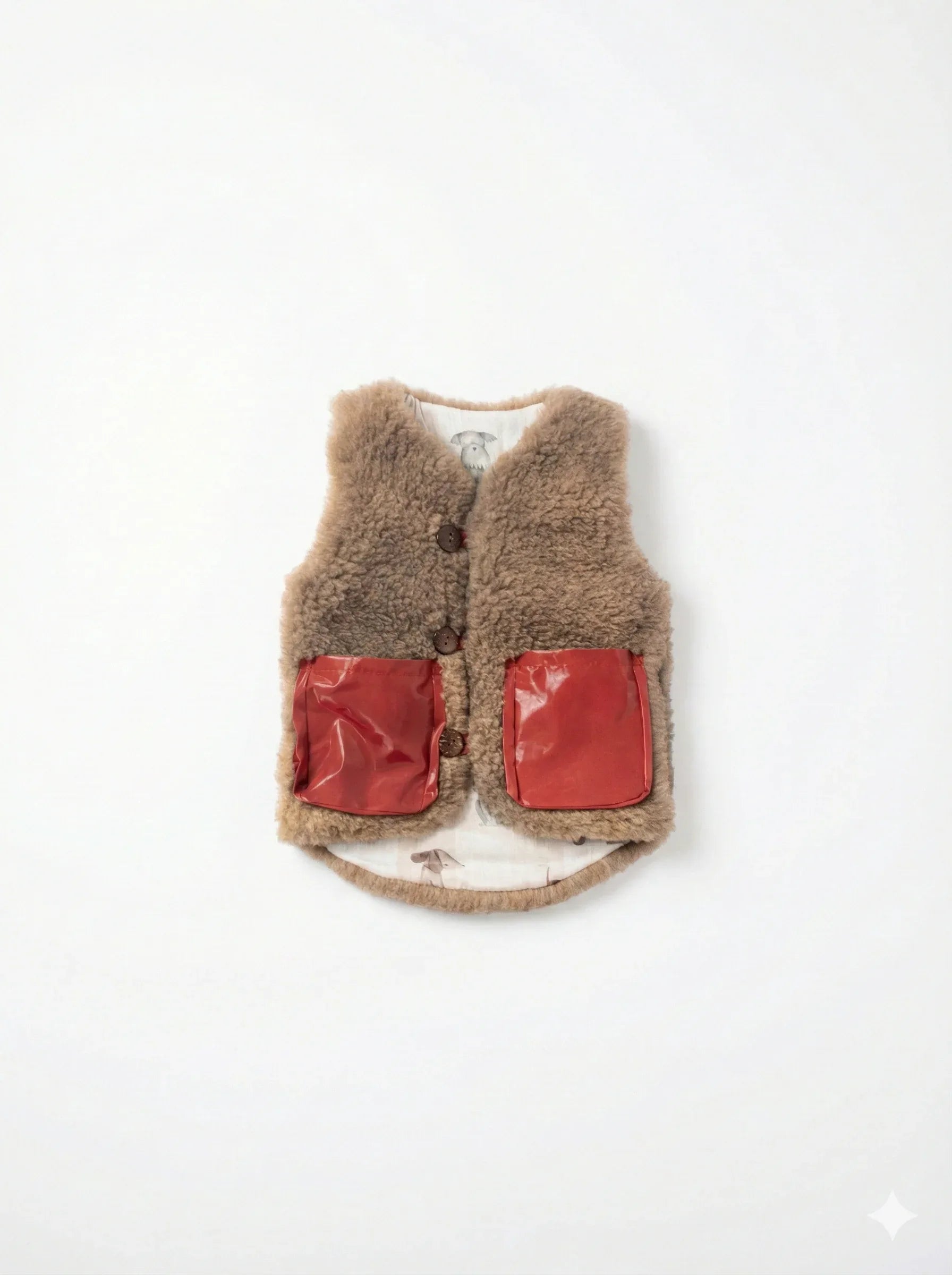 Baby/Kid Virgin Wool Vest - Brown